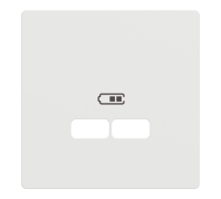 Накладка USB розетки, белый матовый, Merten
