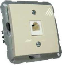Механизм компьютерной розетки RJ-45, слоновая кость, Fiorena