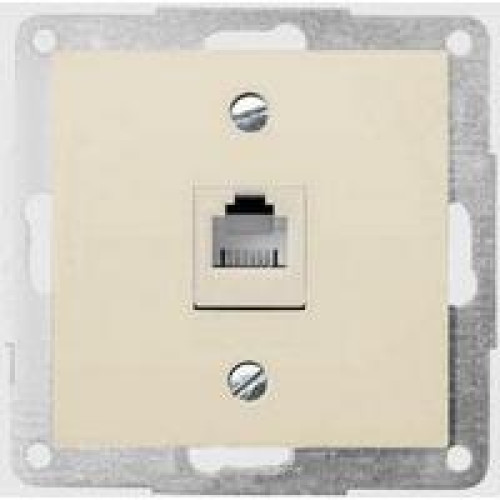 Механизм компьютерной розетки RJ-45, слоновая кость, Fiorena