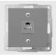Механизм компьютерной розетки RJ-45, металлик, Fiorena