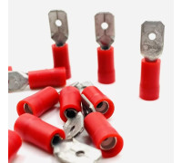 Наконечник Faston 0,25-1,5мм кв (папа 6.3х0.8) красный (100 шт)