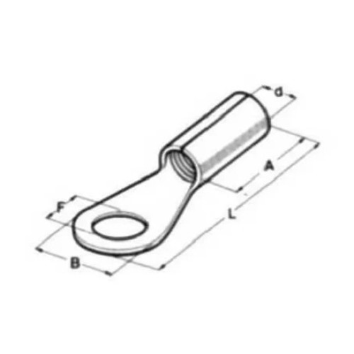 Наконечник кольцевой 0,25-1,5 мм кв М4 (200 шт) BM01119