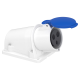 Розетка настенная, 32А, 2P+E, IP44, 380В, винтовая PKF32W423