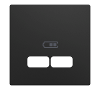 Центральная плата для USB-зарядного механизма, Merten System M, матовый чёрный