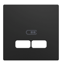 Центральная плата для USB-зарядного механизма, Merten System M, матовый чёрный