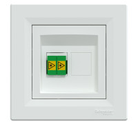 Розетка оптоволоконна LC APC Duplex, білий, EPH4600121 Schneider Asfora