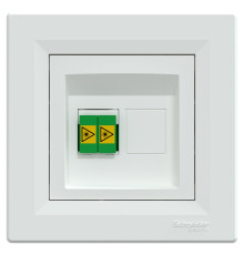 Розетка оптоволоконная LC APC Duplex, белый, EPH4600121 Schneider Asfora