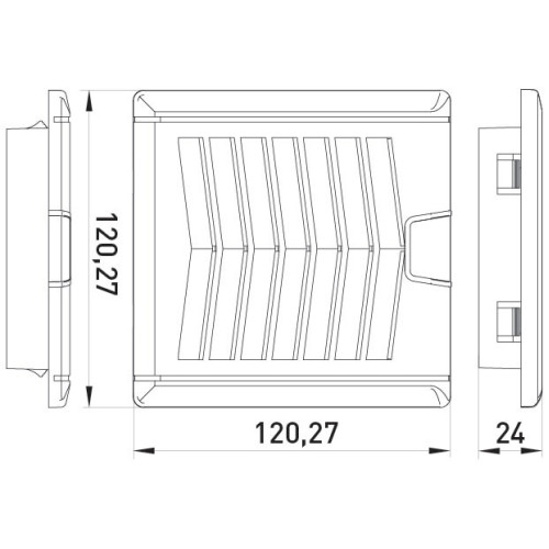 Решетка с фильтром 120х120мм и вентилятором 92х92мм, IP54, e.climat.fanfilter.pro.120 Enext s0103017
