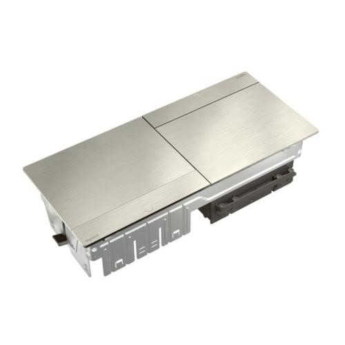 Выдвижной лючок в стол на 2 стороны, 8 модулей, нержавеющая сталь, INCARA Legrand 654804