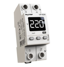 Реле напряжения 63А в компактном корпусе, белая индикация, VP-63A M2W DigiTop