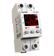 Реле напряжения с контролем тока 40А, VA-40A M2R DigiTop