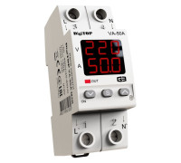 Реле напряжения с контролем тока 50А, VA-50A M2R DigiTop