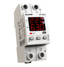 Реле напряжения с контролем тока 63А, VA-63A M2R DigiTop