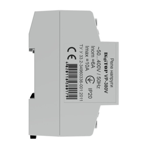 Реле напряжения 6А трехфазное, VP-380V DigiTop