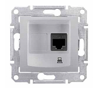 Компьютерная розетка RJ 45, алюминий, SDN4300160 Schneider Sedna