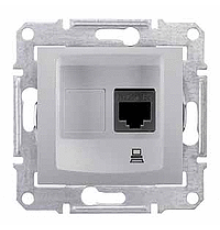Компьютерная розетка RJ 45, алюминий, SDN4300160 Schneider Sedna