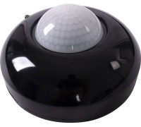 Датчик движения инфракрасный потолочный, 360гр, IP20, черный, e.sensor.pir.07.black