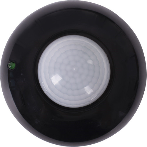 Датчик движения инфракрасный потолочный, 360гр, IP20, черный, e.sensor.pir.07.black