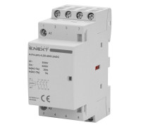 Модульный контактор 20А 4р 4NO, катушка 24В, e.mc.pro.4.20.4NO.24DC
