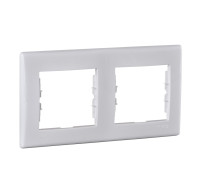 Рамка 2 поста IP44-выкл. IP20-розет., белая, Sedna SDN5810321 Schneider