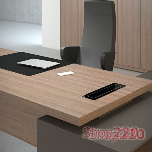 Вращающийся блок розеток 3х220В + USB тип С + С (47Вт), черное стекло, Versaturn ASA 060.24F.00071