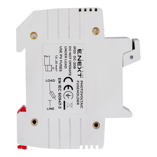 Держатель предохранителей 10х38 до 32А, DC, 1 полюс, на дин-рейку, e.fuse.gpv.1038.h1 Enext i0300007