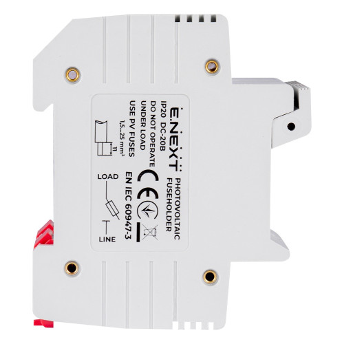 Держатель предохранителей 10х38 до 32А, DC, 2 полюса, на дин-рейку, e.fuse.gpv.1038.h2 Enext i0300008