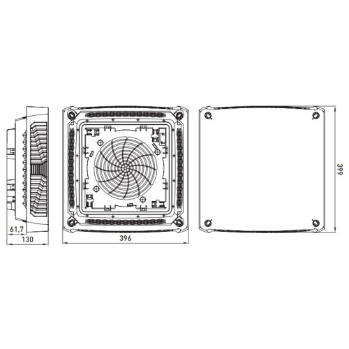 Вентилятор на крышу щита, IP55, e.climat.fanfilter.roof.pro.675 Enext s0103035