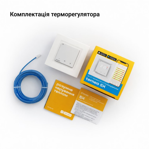 Wi-Fi терморегулятор с сенсорным управлением terneo sx, белый