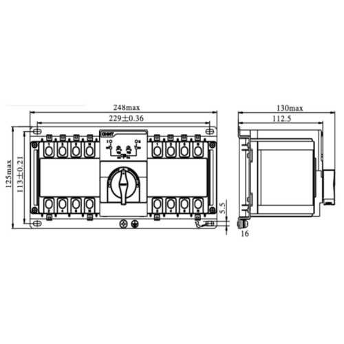 Мини АВР 20A, D20, 4 полюса, NXZB-63H/4C Chint 171628