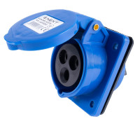 Силовая встраиваемая розетка 3п., 230В, 16А, e.socket.pro.3.16.wall Enext