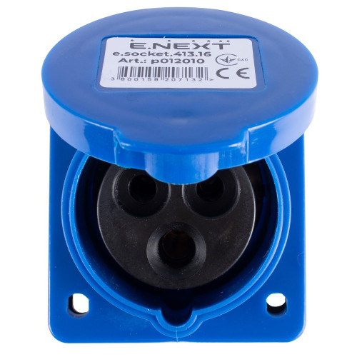 Силовая встраиваемая розетка 3п., 230В, 16А, e.socket.pro.3.16.wall Enext p012010