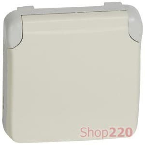 Розетка влагозащищенная IP55, белый, безвинтовой зажим, 69640 Legrand
