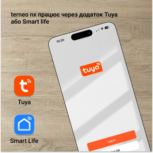 Wi-Fi терморегулятор с большим сенсорным экраном + Tuya, черный, terneo nx black