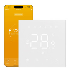 Wi-Fi терморегулятор с большим сенсорным экраном + Tuya, белый, terneo nx