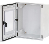 Шкаф полиэстеровый с окном В300xШ250xГ140, IP66, 1 замок, EPC-W 30-25-14