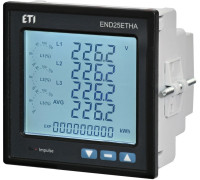 Анализатор сети END25-ETHA (96x96мм, Ethernet, RTC, 8 Mб памяти)