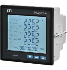 Анализатор сети END25-ETHA (96x96мм, Ethernet, RTC, 8 Mб памяти)