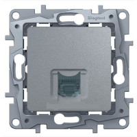 Компьютерная розетки RJ45, алюминий, 672453 Legrand Etika