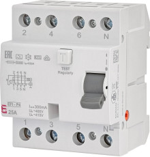 Дифференциальное реле 40А, 300мА, 4 полюса, тип А, EFI6-P4 40/0,3 ETI