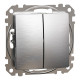 Проходной выключатель 2кл., матовый алюминий, Sedna Design Schneider Electric SDD170108U