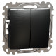Двухклавишный выключатель, матовый титан, Sedna Design Schneider Electric SDD172105U
