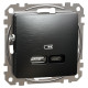 USB розетка A+C, матовый титан, Sedna Design Schneider Electric SDD172405U