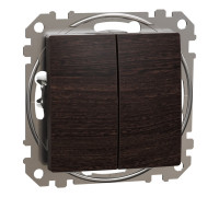 Проходной выключатель 2кл., венге, Sedna Design
