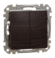 Проходной выключатель 2кл., венге, Sedna Design