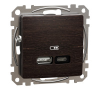 USB розетка A+C, венге, Sedna Design