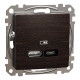 USB розетка A+C, венге, Sedna Design Schneider Electric SDD181405U
