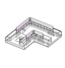 Коннектор угловой C-2PIN-8MM-L IP20 (для COB-ленты)