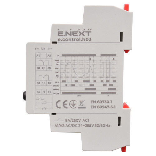 Реле контроля температуры обмотки двигателя, e.control.h03 ENEXT i0310043