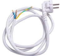 Шнур с вилкой 3х1,5, 1,2м, белый, e.wire.plug.white.1,5